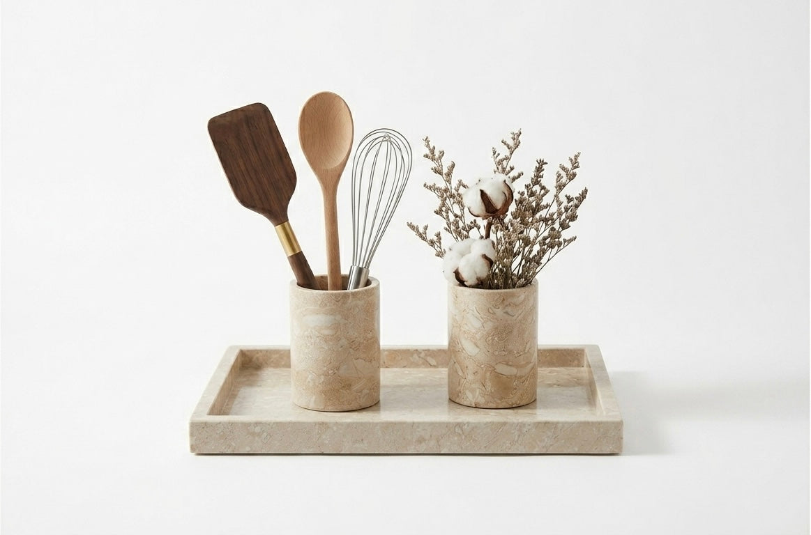 Kitchen utensils set of 3 - Beige