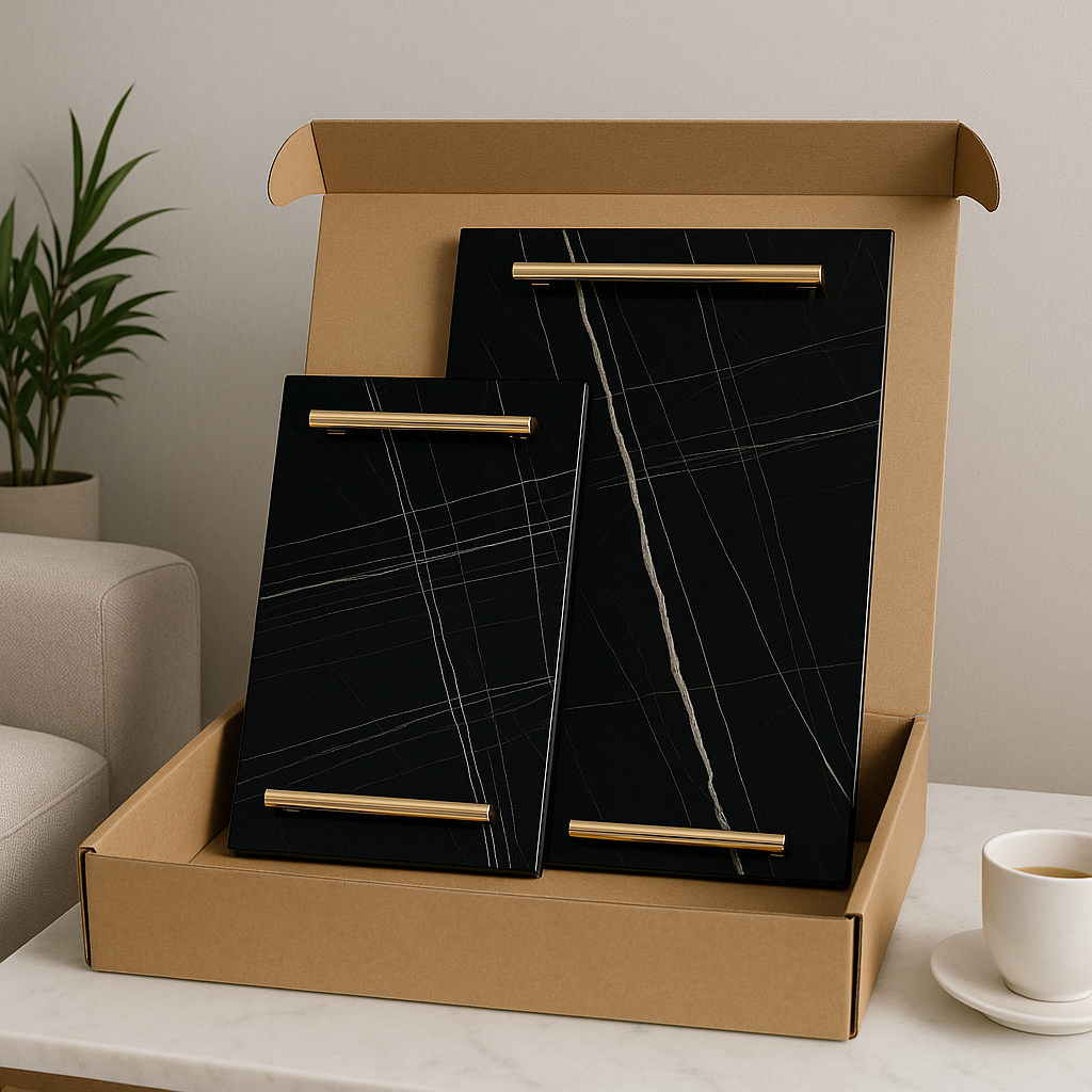 Set of 2 trays - Black x Gold