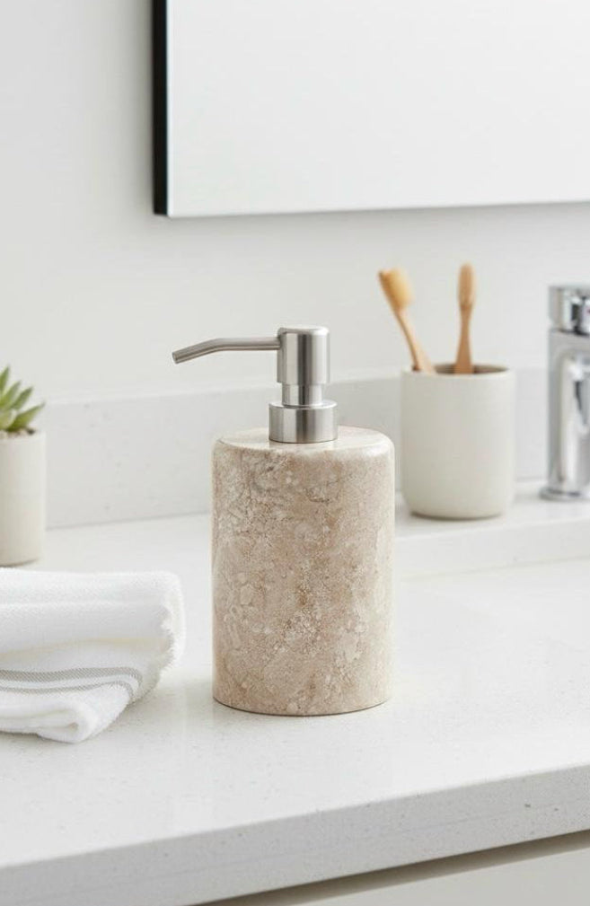 Round Soap dispenser - Beige