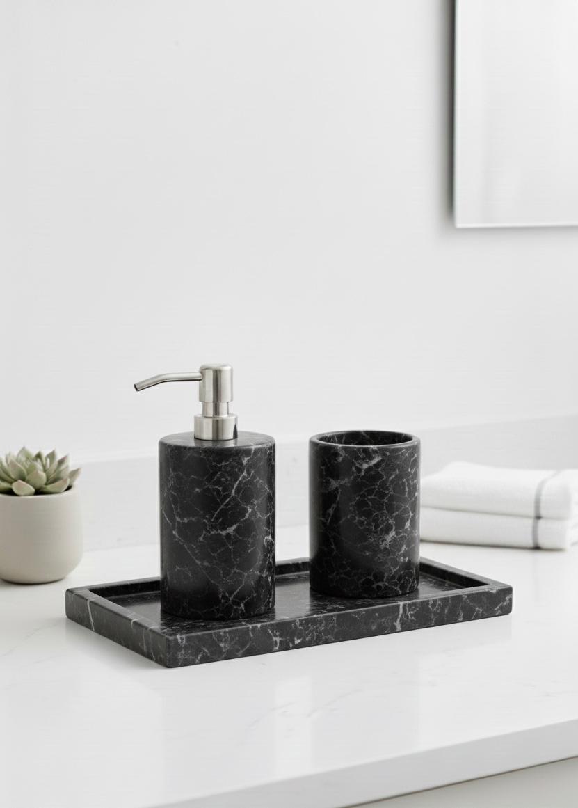 Bathroom set 3 pieces - Black