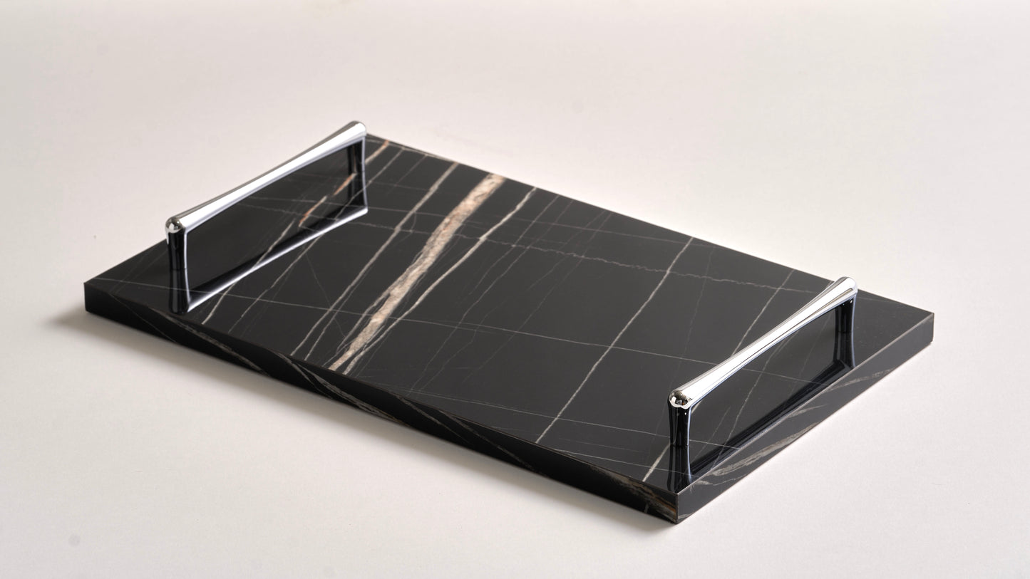 Black tray silver handles (Three sizes available)