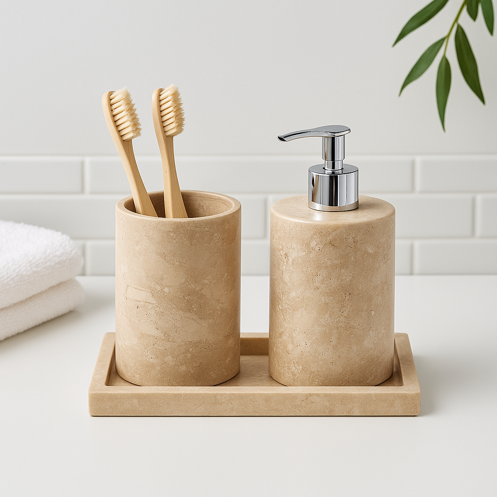 Bathroom set 3 pieces - Beige