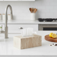 Marble rectangular tissue box - Beige