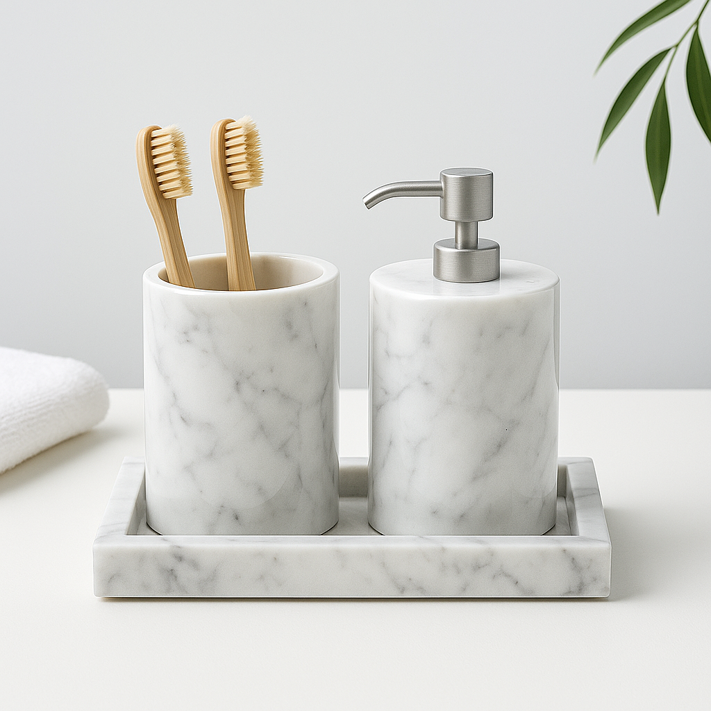 Bathroom set 3 pieces - White