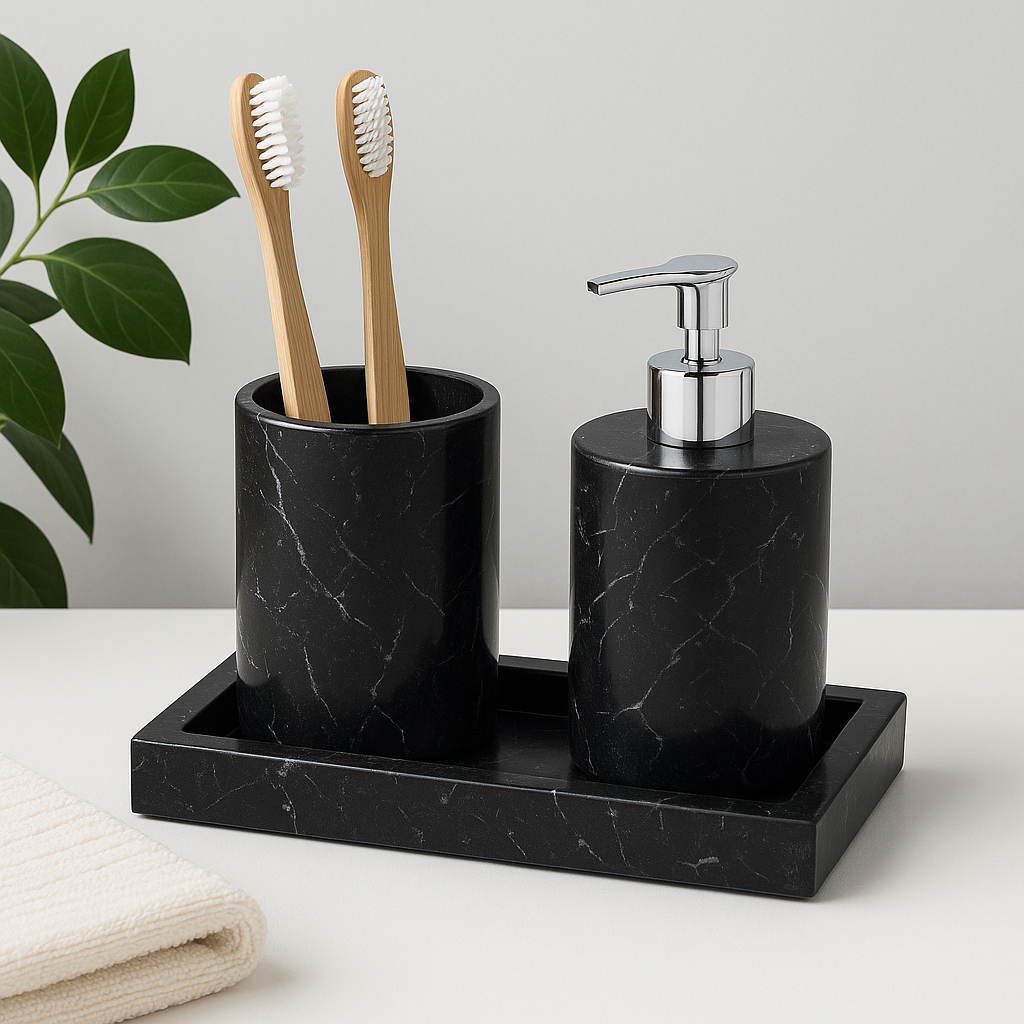Bathroom set 3 pieces - Black