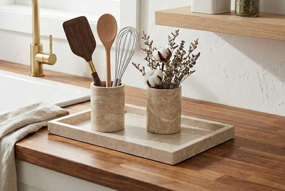 Kitchen utensils set of 3 - Beige