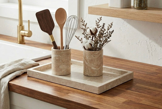 Kitchen utensils set of 3 - Beige