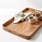 Rectangular wood tray