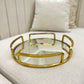 Circular mirror tray