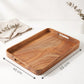 Rectangular wood tray
