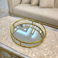 Round mirror tray