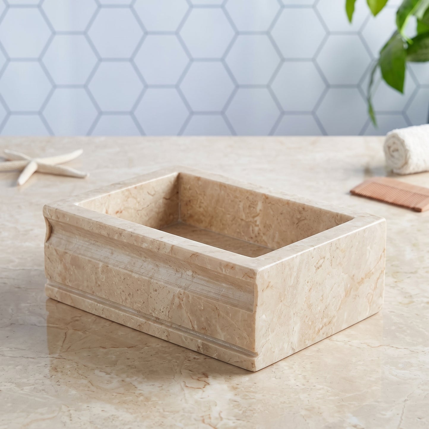 Towels Tray - Beige