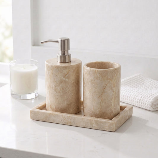 Bathroom set 3 pieces - Beige