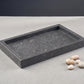 Marble rectangular tray 26*15 cm - Dark Grey