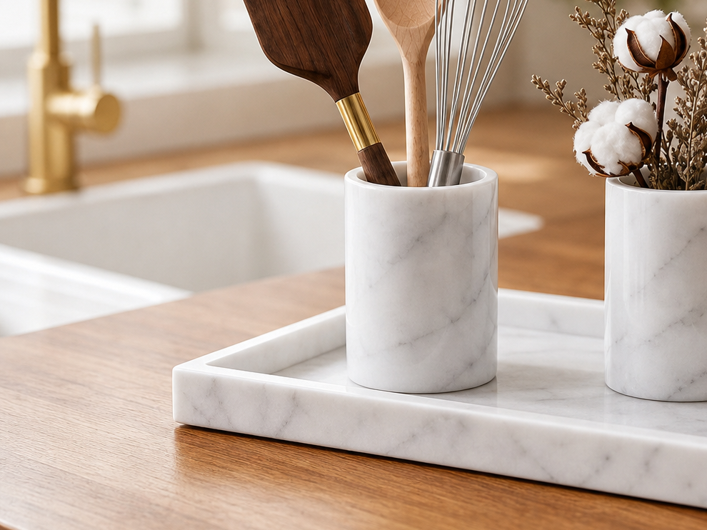 Kitchen utensils set of 3 - White