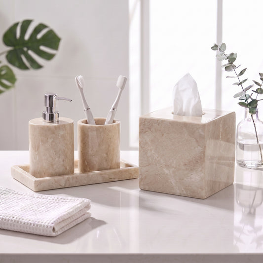 Bathroom set 4 pieces - Beige