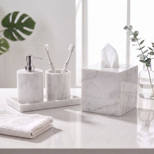 Bathroom set 4 pieces - White