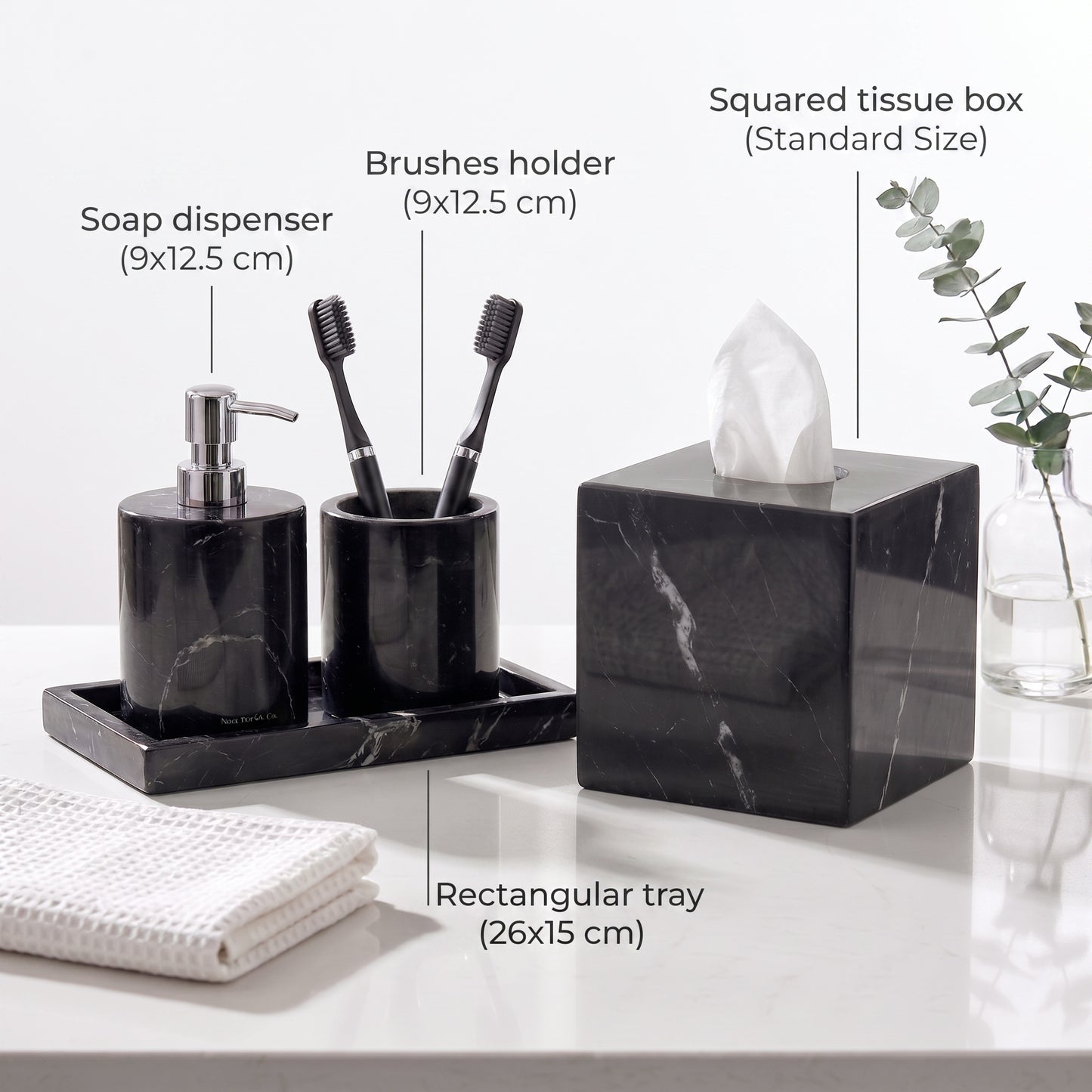 Bathroom set 4 pieces - Black