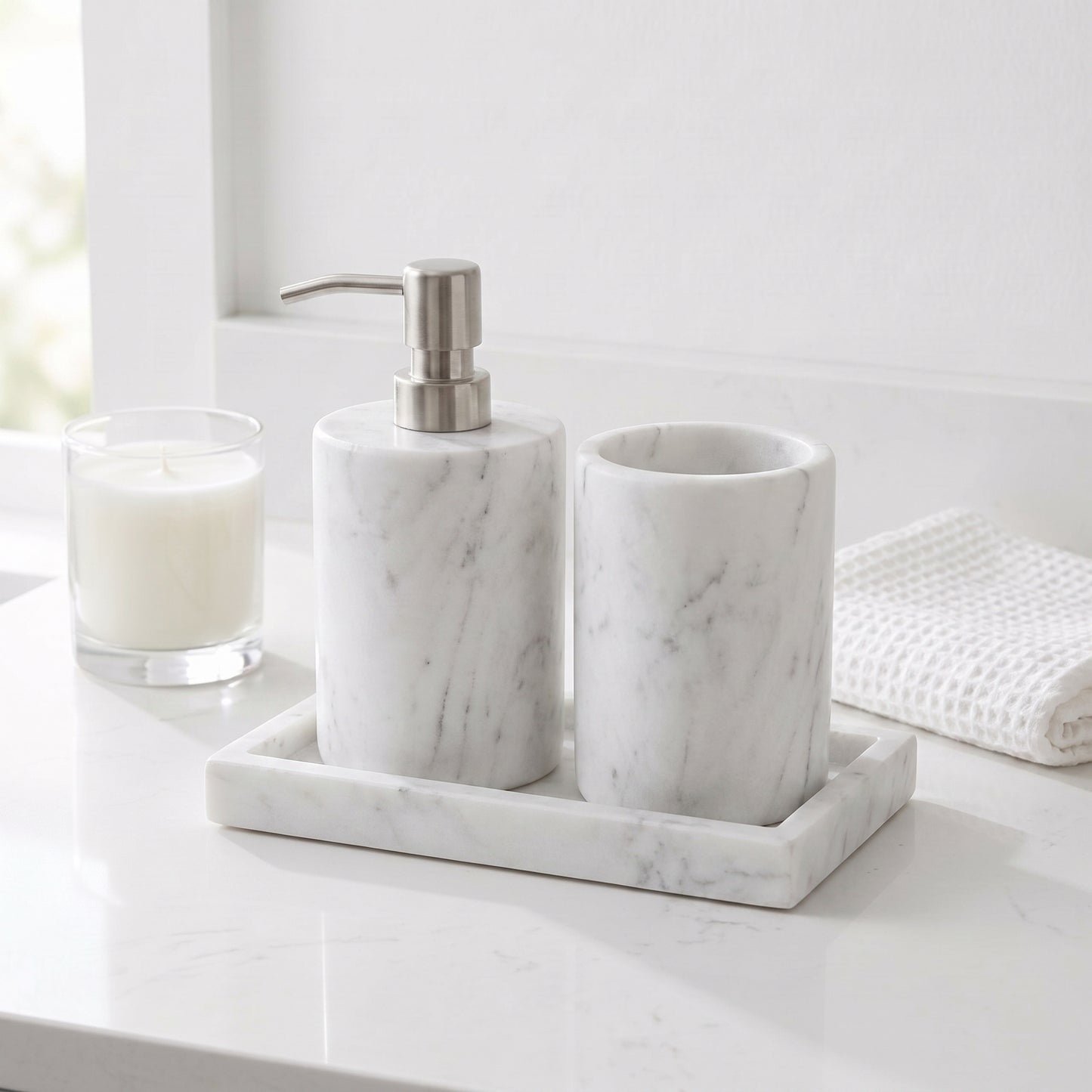 Bathroom set 3 pieces - White