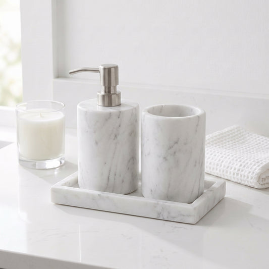 Bathroom set 3 pieces - White