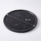 Marble circular tray - Black