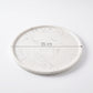 Marble circular tray - White