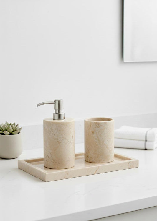 Bathroom set 3 pieces - Beige