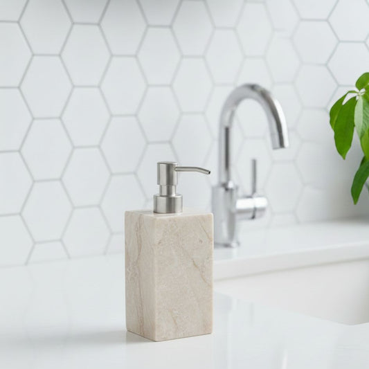 Rectangular Soap dispenser - Beige