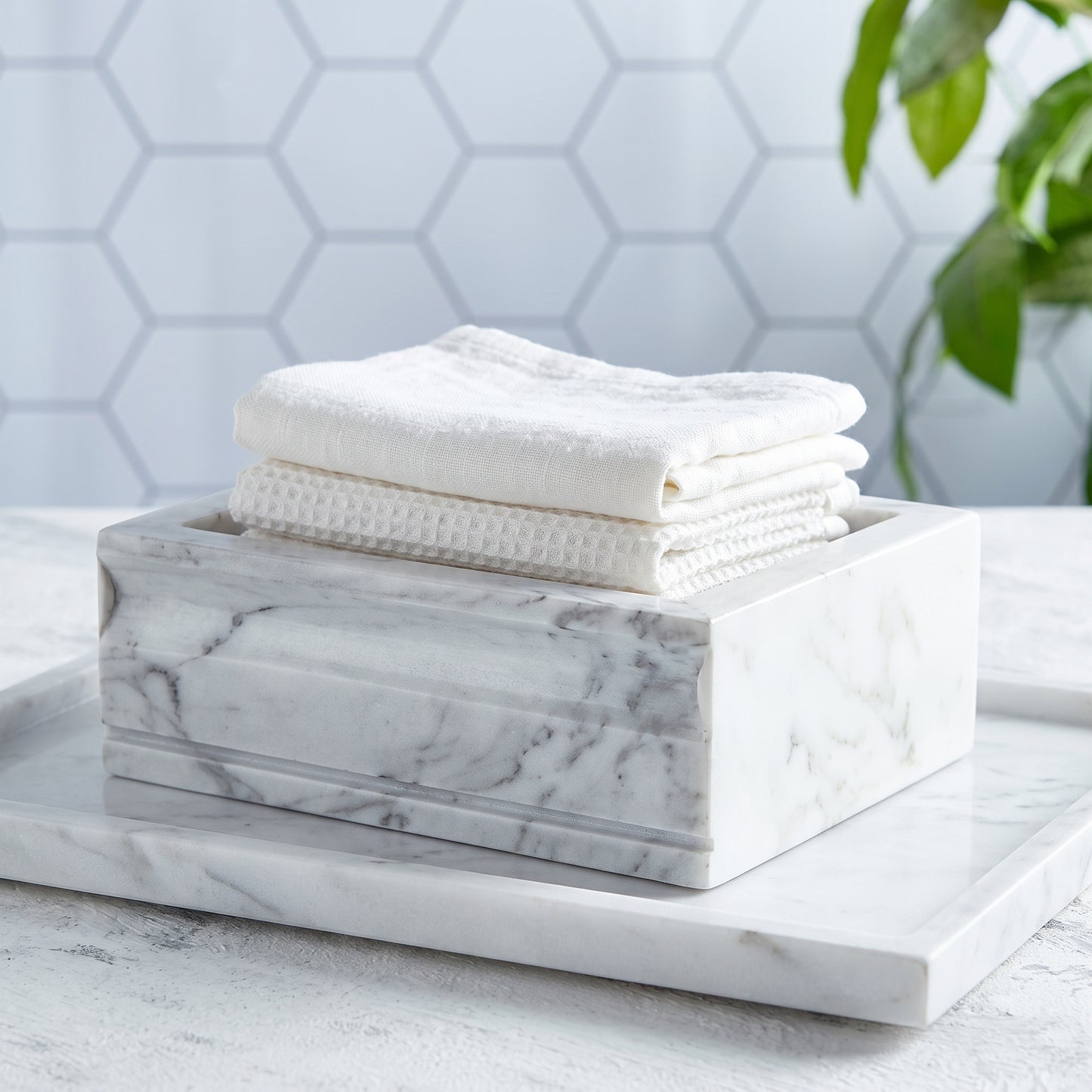 Towels Tray - White