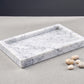 Marble rectangular tray 26*15 cm - White