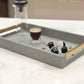 Grey leather tray