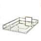 Silver rectangular mirror tray