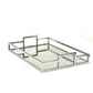 Silver rectangular mirror tray