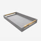 Grey leather tray