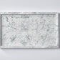 Marble rectangular tray - White