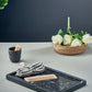 Marble rectangular tray - Black