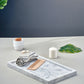 Marble rectangular tray - White