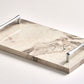 Off-white tray silver handles (Three sizes available)