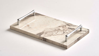 Off-white tray silver handles (Three sizes available)