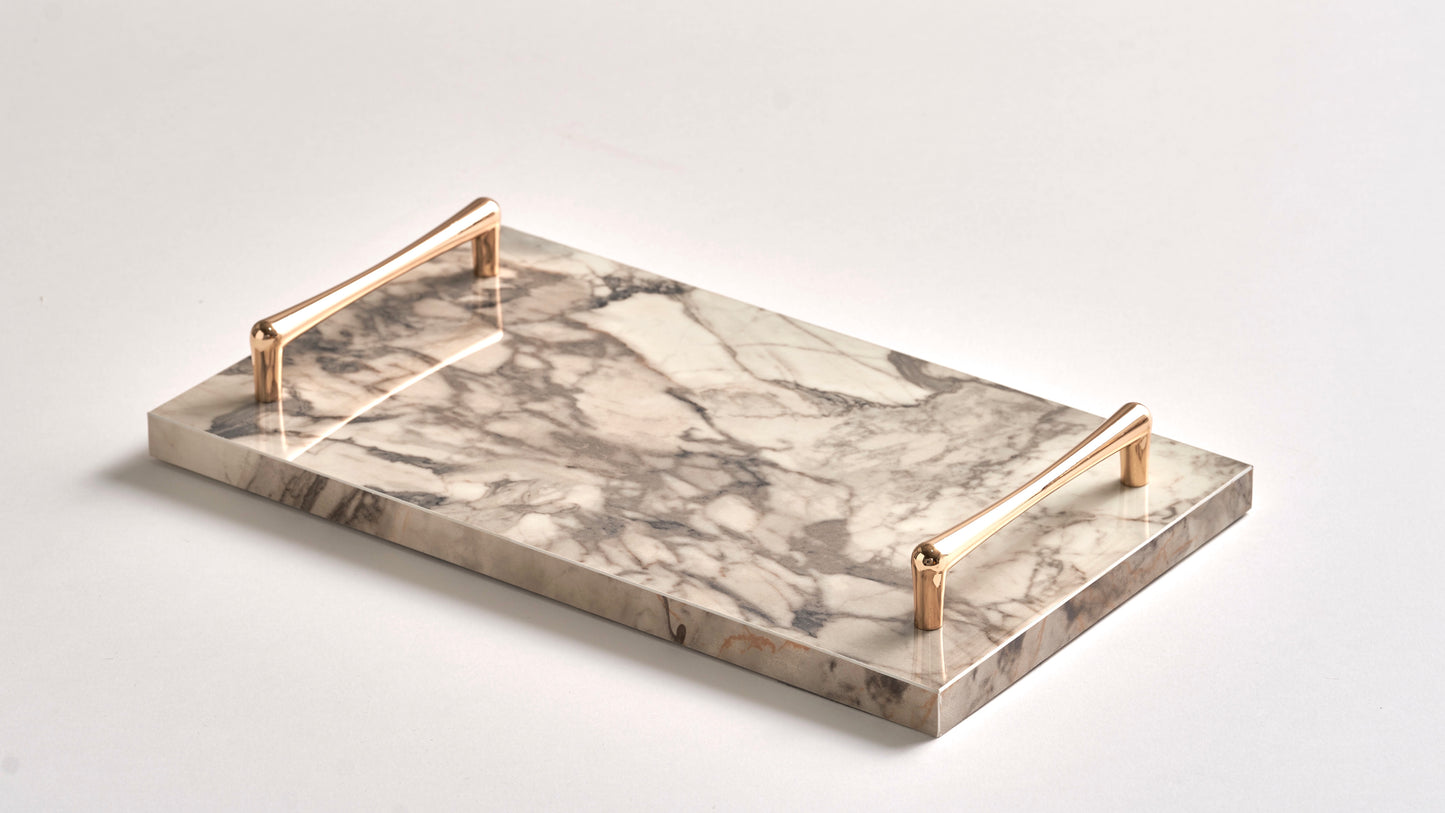Off-white tray gold handles (Three sizes available)