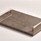 Greyish brown tray gold handles (Three sizes available)