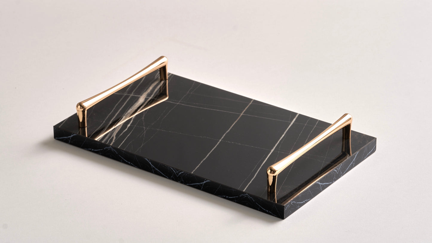 Black tray gold handles (Three sizes available)