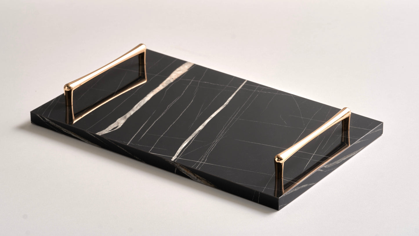 Black tray gold handles (Three sizes available)