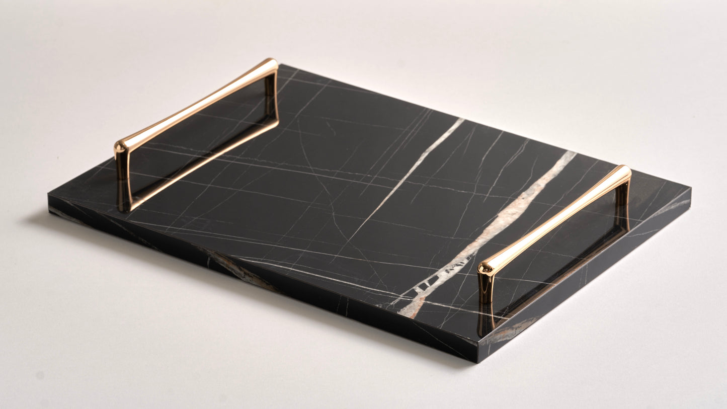 Black tray gold handles (Three sizes available)