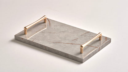 Grey tray gold handles (Three sizes available)
