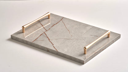 Grey tray gold handles (Three sizes available)