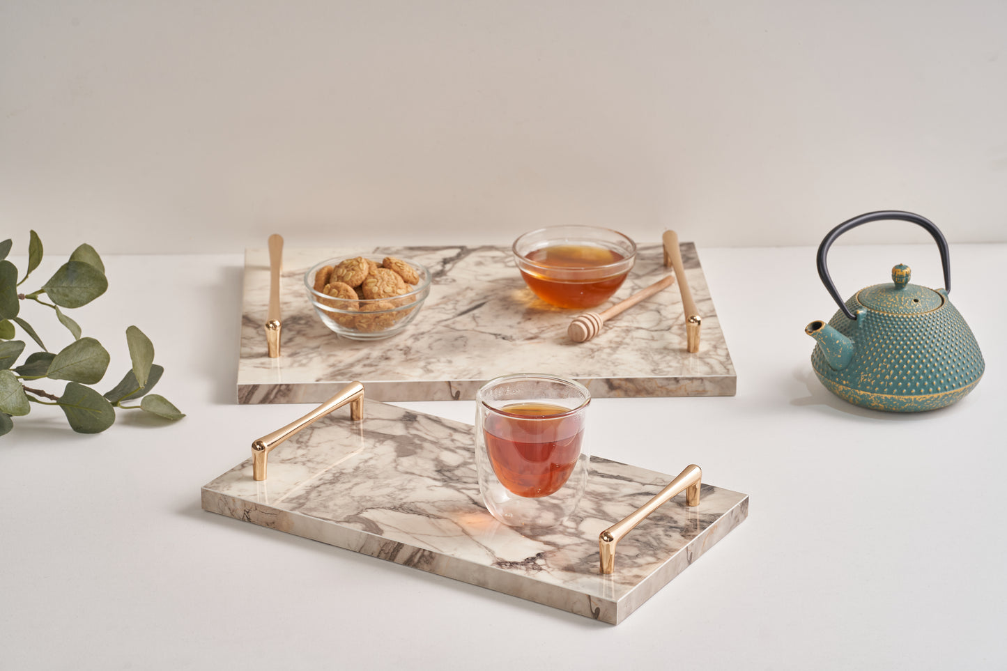 Off-white tray gold handles (Three sizes available)