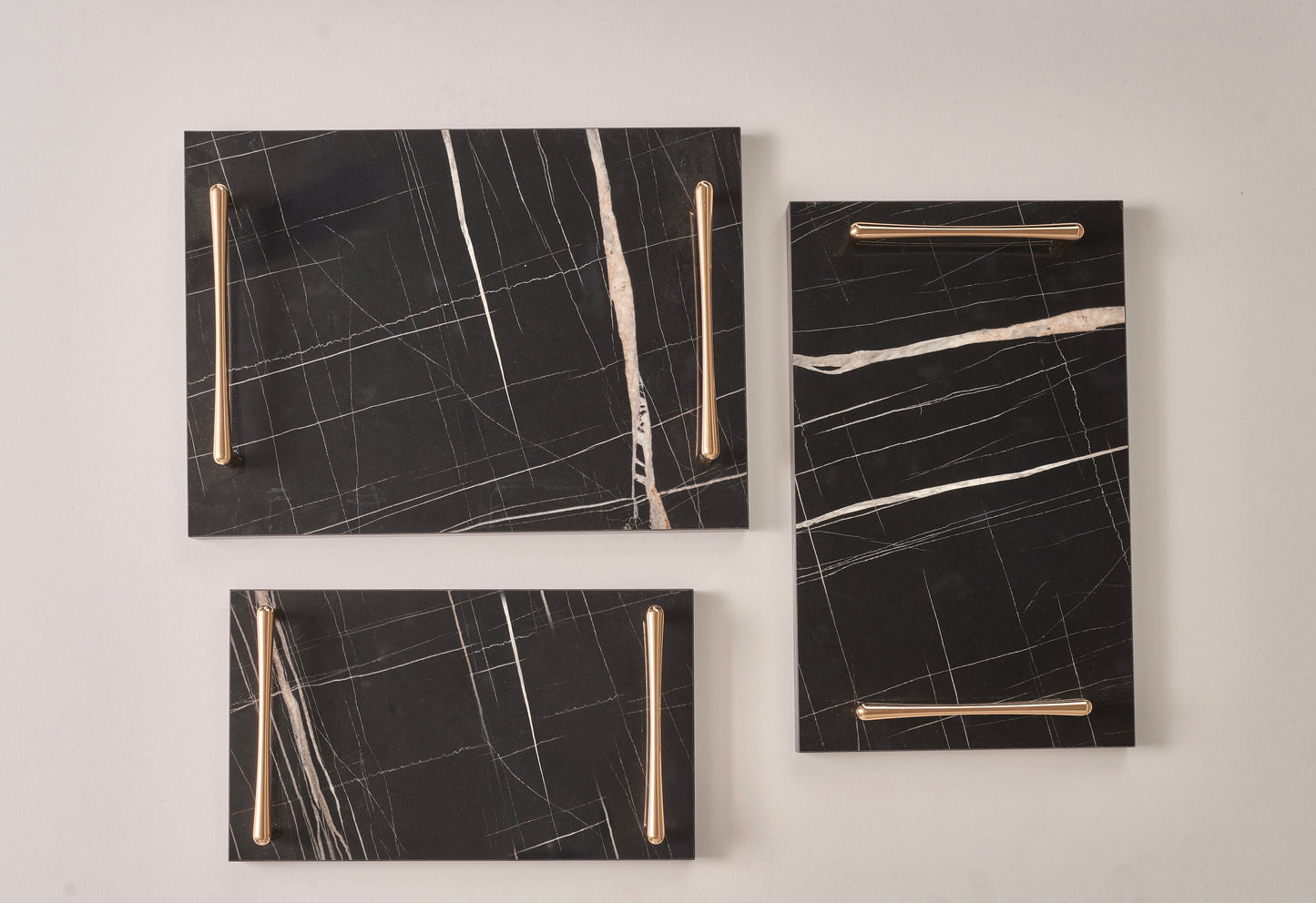 Black tray gold handles (Three sizes available)